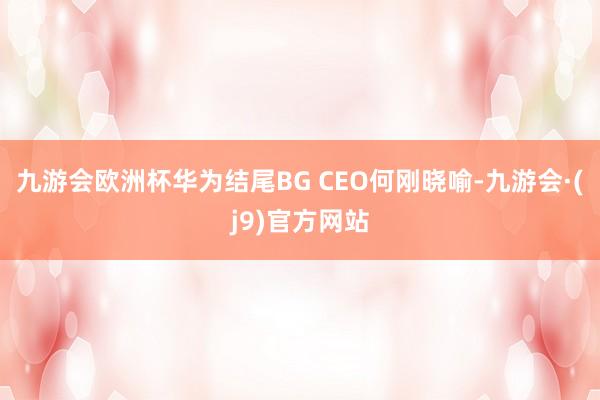 九游会欧洲杯华为结尾BG CEO何刚晓喻-九游会·(j9)官方网站