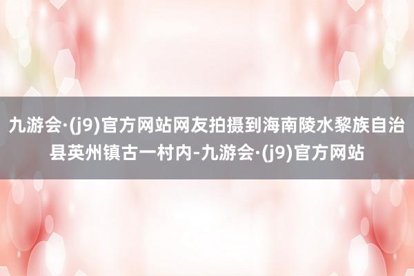 九游会·(j9)官方网站网友拍摄到海南陵水黎族自治县英州镇古一村内-九游会·(j9)官方网站