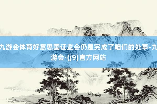 九游会体育好意思国证监会仍是完成了咱们的处事-九游会·(j9)官方网站