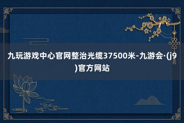 九玩游戏中心官网整治光缆37500米-九游会·(j9)官方网站