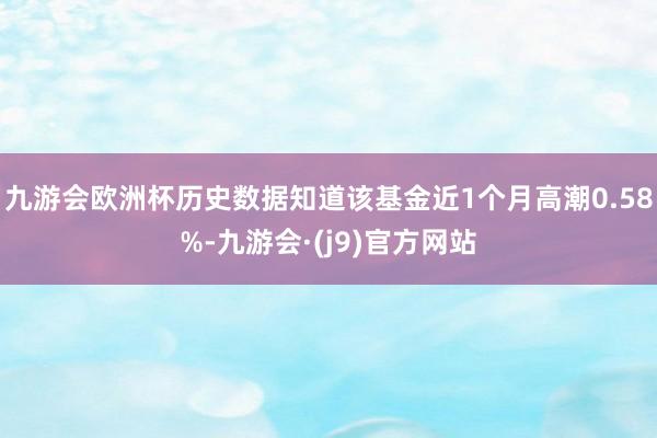 九游会欧洲杯历史数据知道该基金近1个月高潮0.58%-九游会·(j9)官方网站