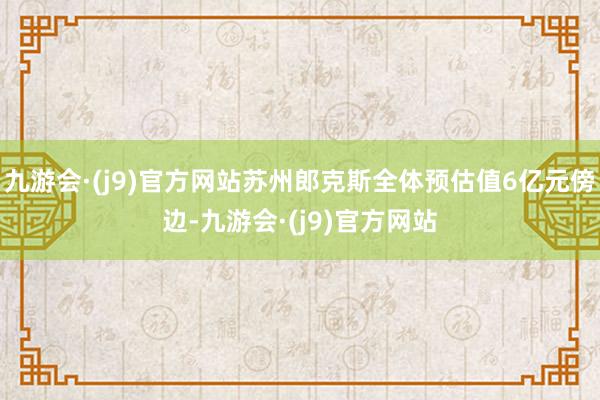 九游会·(j9)官方网站苏州郎克斯全体预估值6亿元傍边-九游会·(j9)官方网站