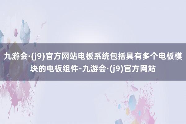 九游会·(j9)官方网站电板系统包括具有多个电板模块的电板组件-九游会·(j9)官方网站